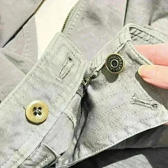 Polo Ralph Lauren Pants Cargo Jogger Zip Ankle Hiking Military Y2K Utility Khaki - Picture 12 of 14